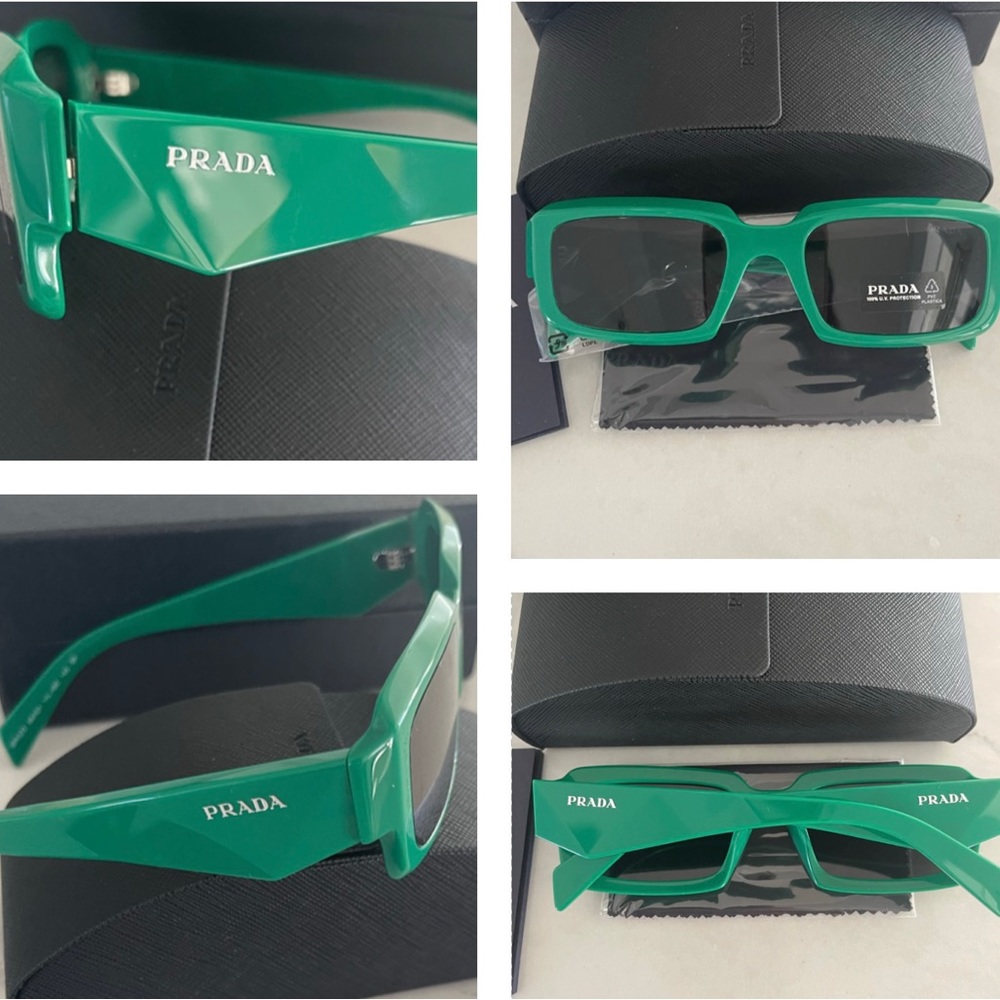 PRADA UNISEX GREEN SUNGLASSES AS SEEN ON CELEBS LIKE MONICA DENISE - Picture 16 of 16